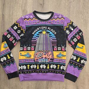 Nakatomi Plaza Die Hard Christmas Party Sweater 1988 style Novelty women's small